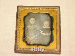 Vintage Antique 4 Old Tin Type Tintypes Photos Man Woman Children
