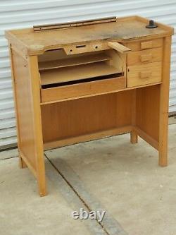 Vintage Antique 5 Drawer Jeweler's Work Bench From Old Jewelry Store