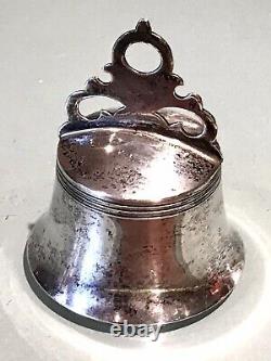 Vintage Antique GWD Graff Washbourne&Dunn NY Sterling Silver Hand Call Bell Old