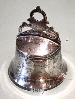 Vintage Antique GWD Graff Washbourne&Dunn NY Sterling Silver Hand Call Bell Old