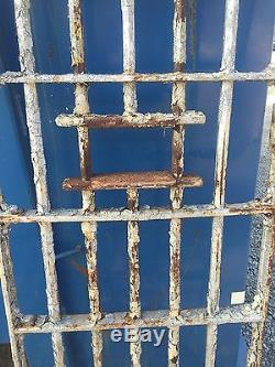 Vintage Antique Jail Door Old Steel Iron Prison Cell Architectural Salvage House