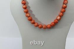 Vintage Antique Old Hand Made Authentic Huge Carved Coral Beautiful Necklace