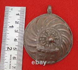 Vintage Antique Tribal Old Silver Pendant Gypsy Hippie