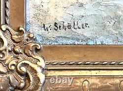 Vintage Antique Willy Schaller (German, b. 1889) Painting Oil/Canvas Framed Old