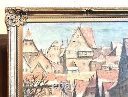 Vintage Antique Willy Schaller (German, b. 1889) Painting Oil/Canvas Framed Old