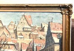 Vintage Antique Willy Schaller (German, b. 1889) Painting Oil/Canvas Framed Old