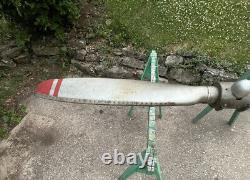 Vintage Antique Wooden Airplane Propeller W Nose cone Old Flottorp Grand Rapids