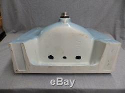 Vintage Blue Porcelain Ceramic Bathroom Sink Old Standard Plumbing 443-16