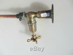 Vintage Brass Kitchen Sink Copper Swan Head Neck Tap Taps Old Laboratory 16H