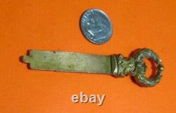 Vintage Brass Phonograph Maybe Brunswick Push Skeleton Key Old Antique Key