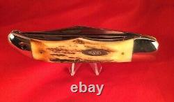 Vintage Case pocket knife 5265 SAB stag 10 dot 1970 folding hunter old antique