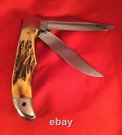 Vintage Case pocket knife 5265 SAB stag 10 dot 1970 folding hunter old antique