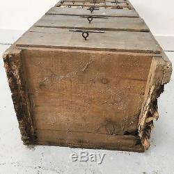 Vintage Cheese Wood Box Drawer Cabinet Apothecary Antique Primitive Hardware Old
