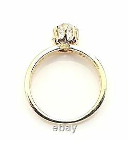Vintage Circa 1879 Old Mine Cut Diamond Engagement Ring 18K Solid Yellow Gold