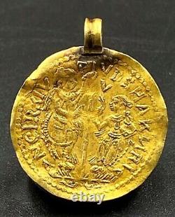 Vintage Currency Old Antique Gold Coin Pendant Jewelry 15 Century European