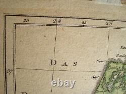 Vintage DENMARK DAENEMARK GERMAN MAP Old Antique Original Atlas Map c. 1812