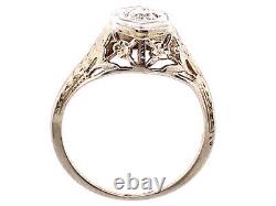 Vintage Diamond Engagement Ring. 10ct Old European 18K Antique Deco