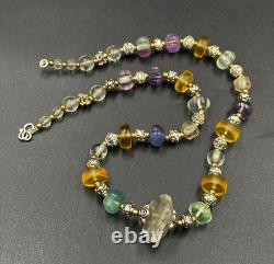 Vintage Gems Jewelry Crystals Amethyst Quartz Old Antique Beads Necklace