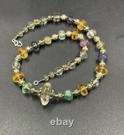 Vintage Gems Jewelry Crystals Amethyst Quartz Old Antique Beads Necklace