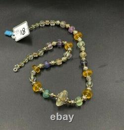 Vintage Gems Jewelry Crystals Amethyst Quartz Old Antique Beads Necklace