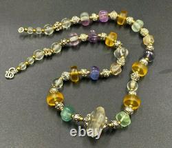 Vintage Gems Jewelry Crystals Amethyst Quartz Old Antique Beads Necklace