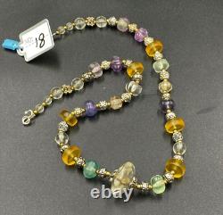 Vintage Gems Jewelry Crystals Amethyst Quartz Old Antique Beads Necklace