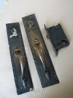 Vintage Historic Brass Door Pull Handle Latch old Cumberland WI OPERA HOUSE lock