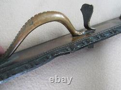 Vintage Historic Brass Door Pull Handle Latch old Cumberland WI OPERA HOUSE lock