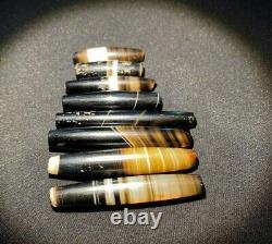 Vintage Jewelry Antique Beautiful Pre Ankor Banded Agate Old Beads Cambodia