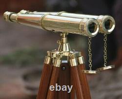 Vintage Marine Old Antique Binocular/ 18 Maritime Nautical Brass Spyglass Teles