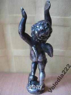 Vintage OLD ANTIQUE RARE Boy. Bronze. Ancient sculpture. Angel