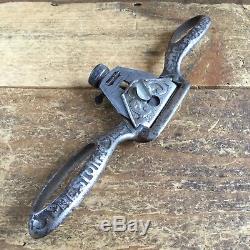 Vintage ORNATE Edward PRESTON SPOKESHAVE Old Antique Hand Tool Spoke Shave #162