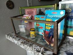 Vintage Old Antique Aquarium Fishbowl Fishtank Set Up 4 Gallon Size & Extras