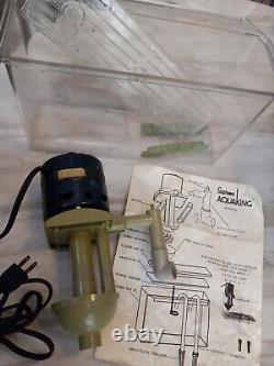 Vintage Old Antique Aquarium Fishbowl Supreme Aquaking Filter Motor Works Great