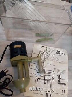 Vintage Old Antique Aquarium Fishbowl Supreme Aquaking Filter Motor Works Great