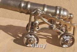 Vintage Old Antique BRASS gun cannon war canon 8 decorative heavy display