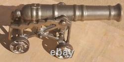 Vintage Old Antique BRASS gun cannon war canon 8 decorative heavy display