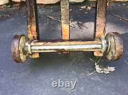 Vintage Old Antique Barrel Dolly Industrial