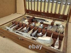 Vintage Old Antique Boxed 1930s Silver Plated Cutlery Set ASTRAL Firth Brearley