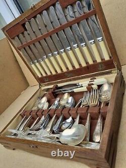 Vintage Old Antique Boxed 1930s Silver Plated Cutlery Set ASTRAL Firth Brearley