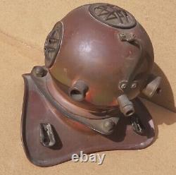 Vintage Old Antique Brass Copper Diver Helmet Sea 1/4size 8×8 fabulous replica