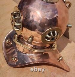 Vintage Old Antique Brass Copper Diver Helmet Sea 1/4size 9×8 fabulous replica