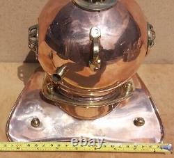 Vintage Old Antique Brass Copper Diver Helmet Sea 1/4size 9×8 fabulous replica