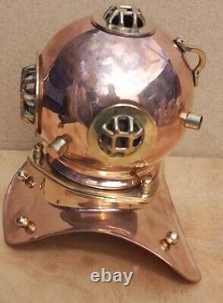 Vintage Old Antique Brass Copper Diver Helmet Sea 1/4size 9×8 fabulous replica