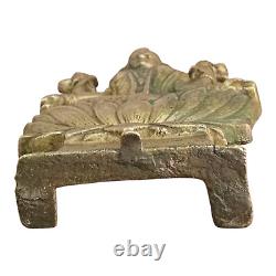 Vintage Old Antique Brass Engraved Work Hindu Goddess Laxmi Jii Figure / Statue