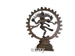 Vintage Old Antique Brass Rare God Lord Shiva Dancing Natraj Figure / Statue