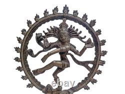 Vintage Old Antique Brass Rare God Lord Shiva Dancing Natraj Figure / Statue