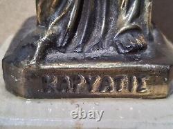 Vintage Old Antique Brass effect Statue Greek Goddess marble katyaptie 10tall