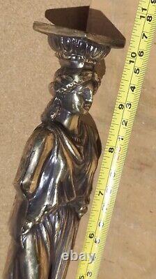 Vintage Old Antique Brass effect Statue Greek Goddess marble katyaptie 10tall