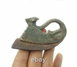 Vintage Old Antique Bronze / Brass & Iron Hand Made Peacock Shape Fire Striker